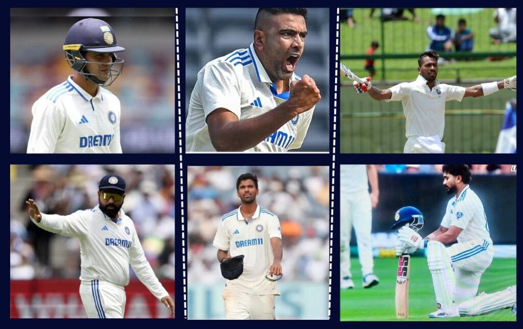 Likely Indian Test Team Replacements, Reddy for Pandya | Sundar for Ashwin | Gill for Rohit 1 Indian Test Team Replacements
